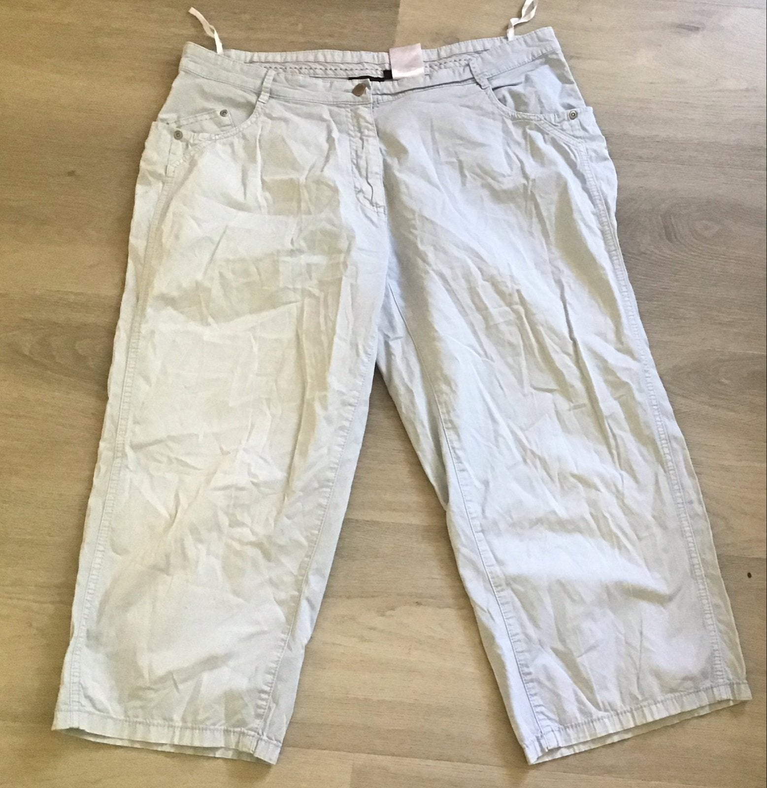 Witteveen lichtblauwe Capri broek maat 44, katoen, Kleding | Dames, Blauw, Maat 42/44 (L), Ophalen of Verzenden, Driekwart