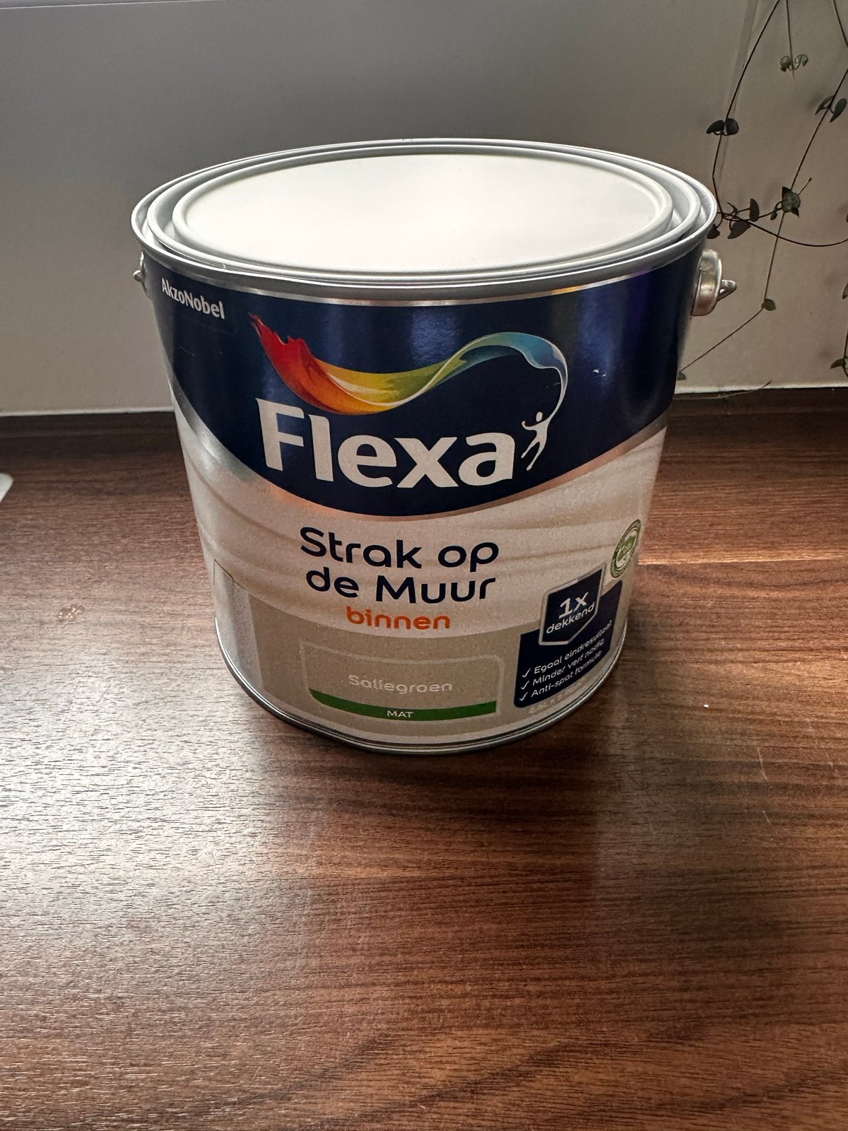 Flexa Strak op de Muur Binnen - Saliegroen Mat 2.5L, Ophalen, Nieuw, Overige typen