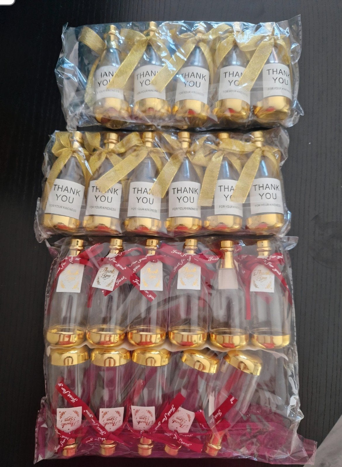 Bedankflesjes met 'Thank You' lint - 22 stuks, Ophalen of Verzenden, Nieuw