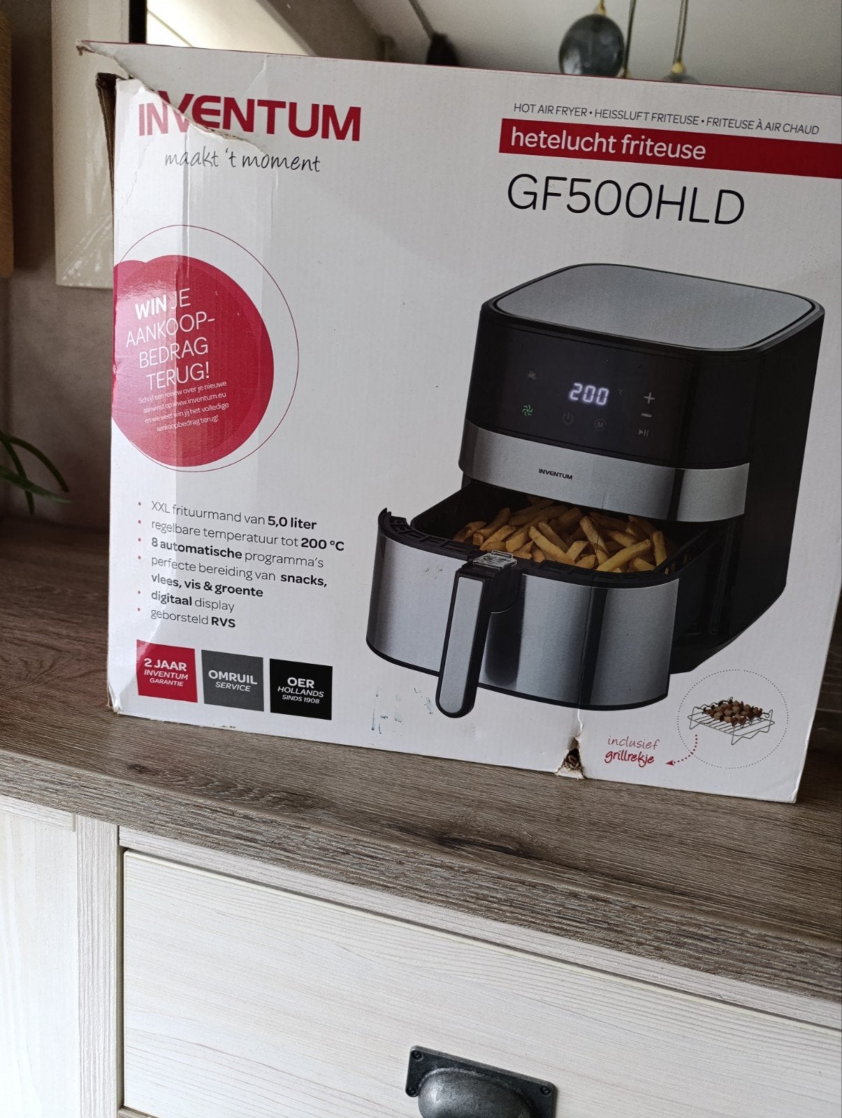 inventum Airfryer GF500HLD, Ophalen, Zo goed als nieuw
