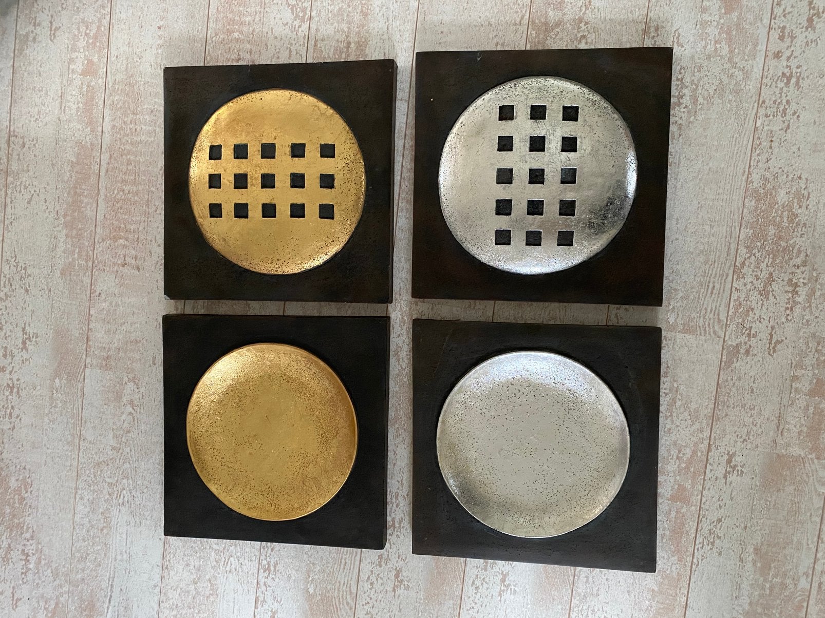 Set van 4 vintage wandpanelen, Huis en Inrichting, Ophalen, Zo goed als nieuw