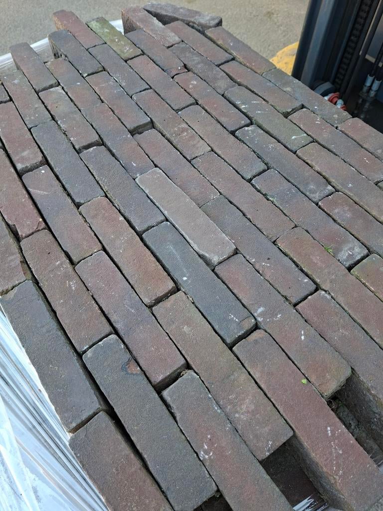 Gebakken waaltjes 5 duimers op pallets 72m2, Ophalen, Gebruikt, Keramiek, Klinkers