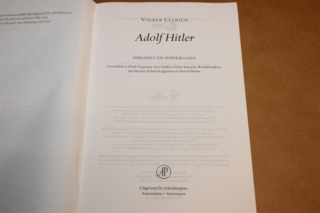 Adolf Hitler Opkomst en Ondergang — Dik Boek, Compleet, Ophalen of Verzenden, Tweede Wereldoorlog, Zo goed als nieuw, Overige onderwerpen