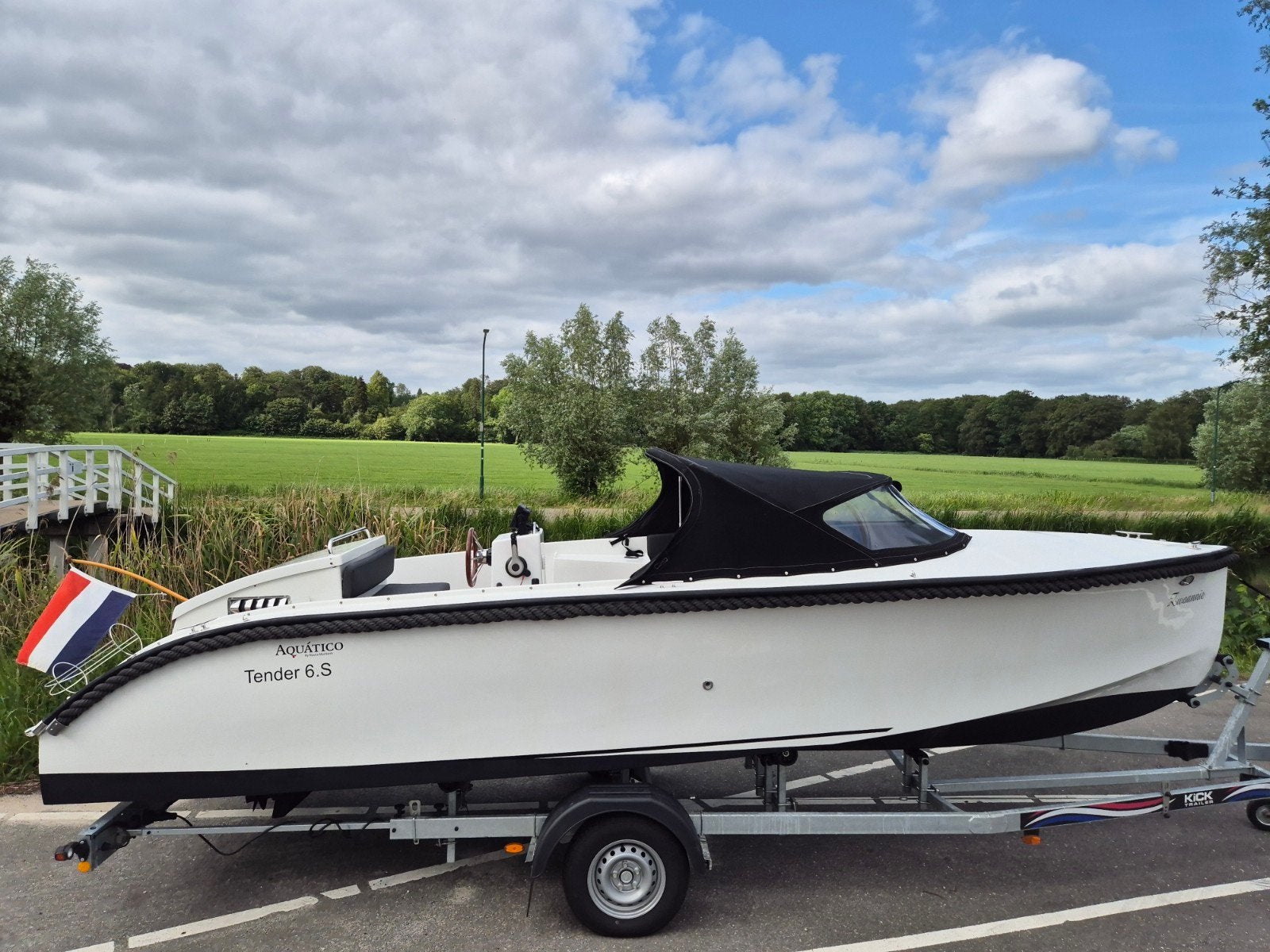 Uniek !! Aquatico 6.S Tender 40pk Yamaha  eventueel Trailer, Ophalen, Tender, Trailer