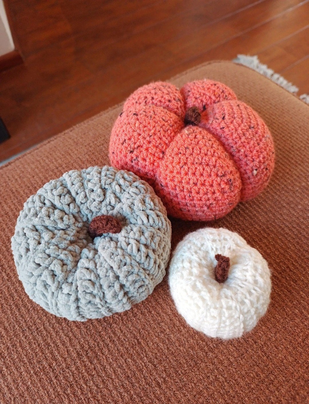 Handgemaakte gehaakte pompoenen - decoratie, Meerkleurig, Ophalen of Verzenden, Textiel, Landelijk