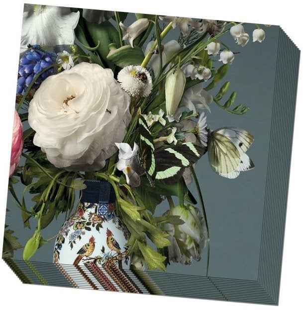 servetten (5x) bloemen stilleven decoupage hobby journal, Nieuw, Meerkleurig, Papier of Karton, Overige merken