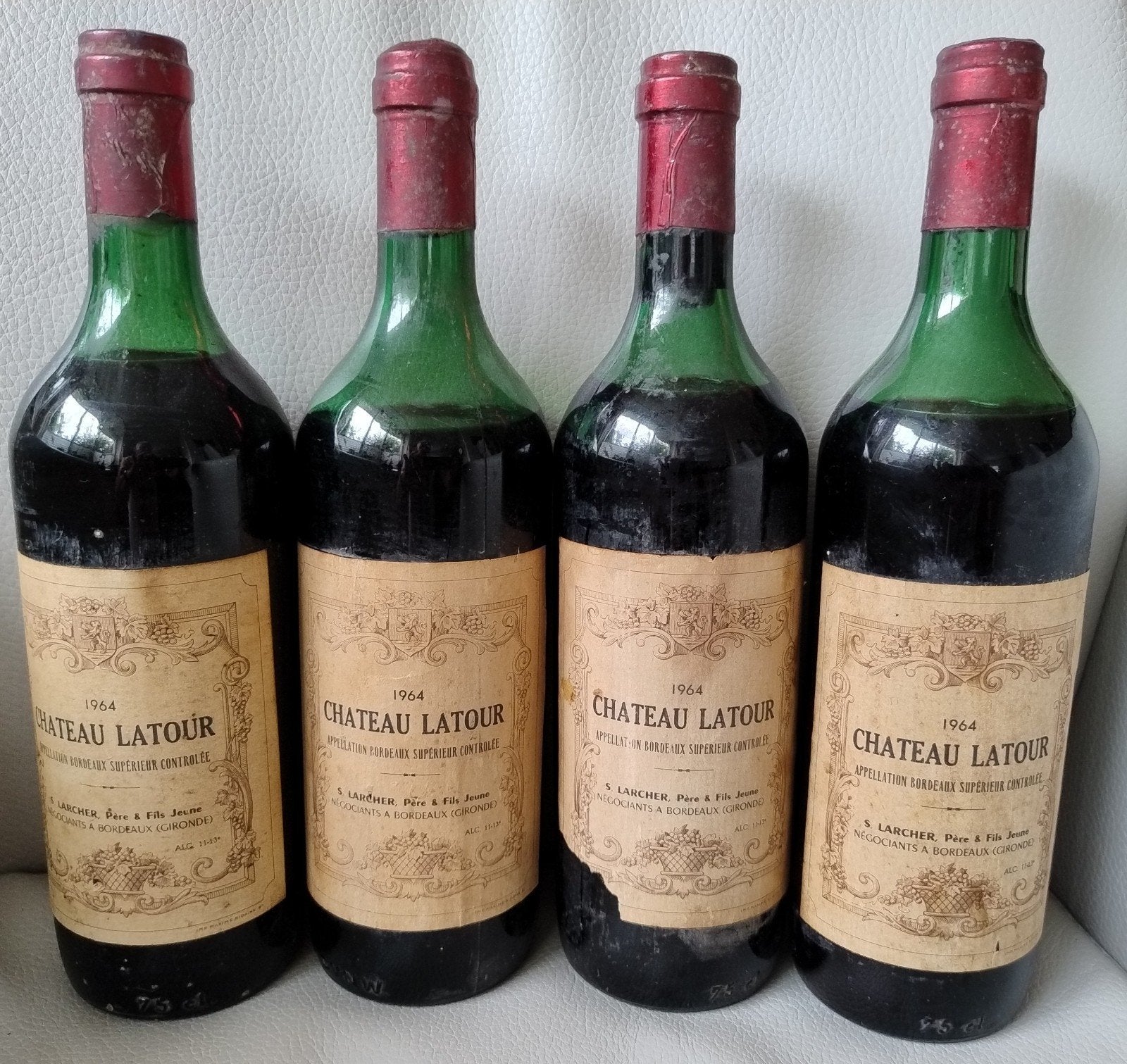 4 flessen Chateau Latour 1964, Ophalen of Verzenden, Gebruikt, Frankrijk, Rode wijn