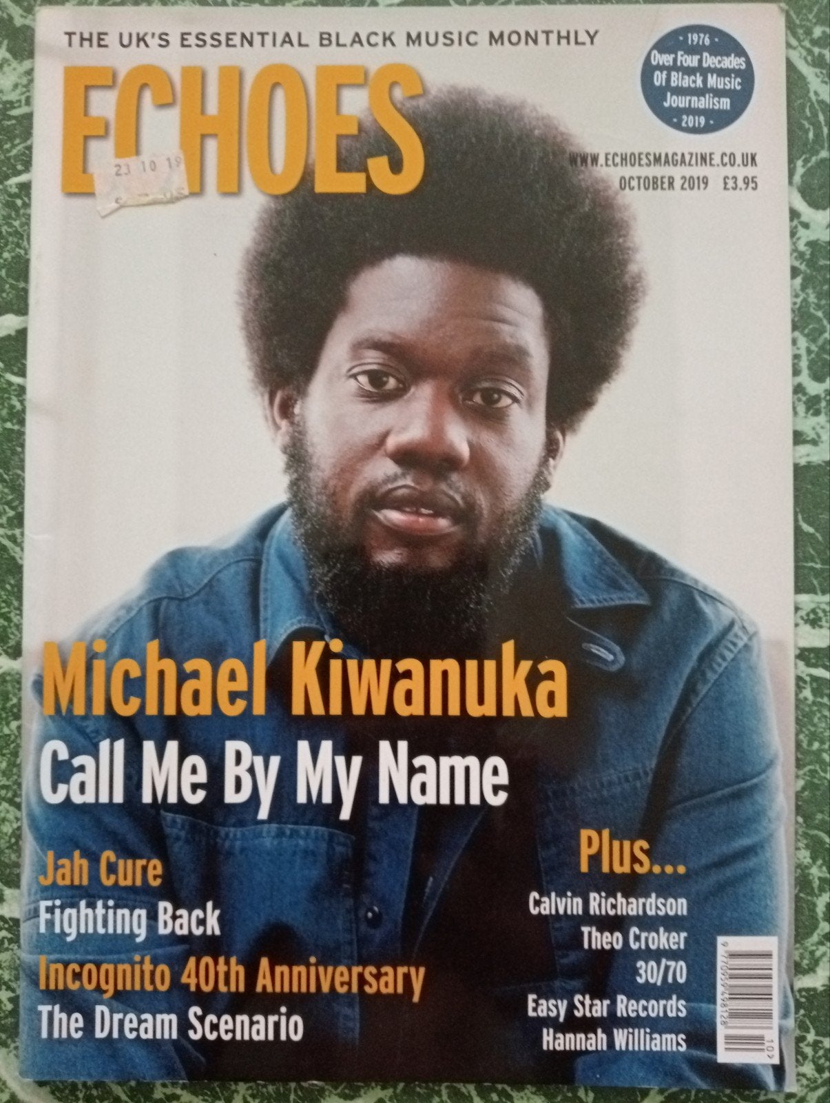 Echoes Magazine Oktober 2019 - Michael Kiwanuka, Ophalen of Verzenden, Gelezen, Muziek, Film of Tv
