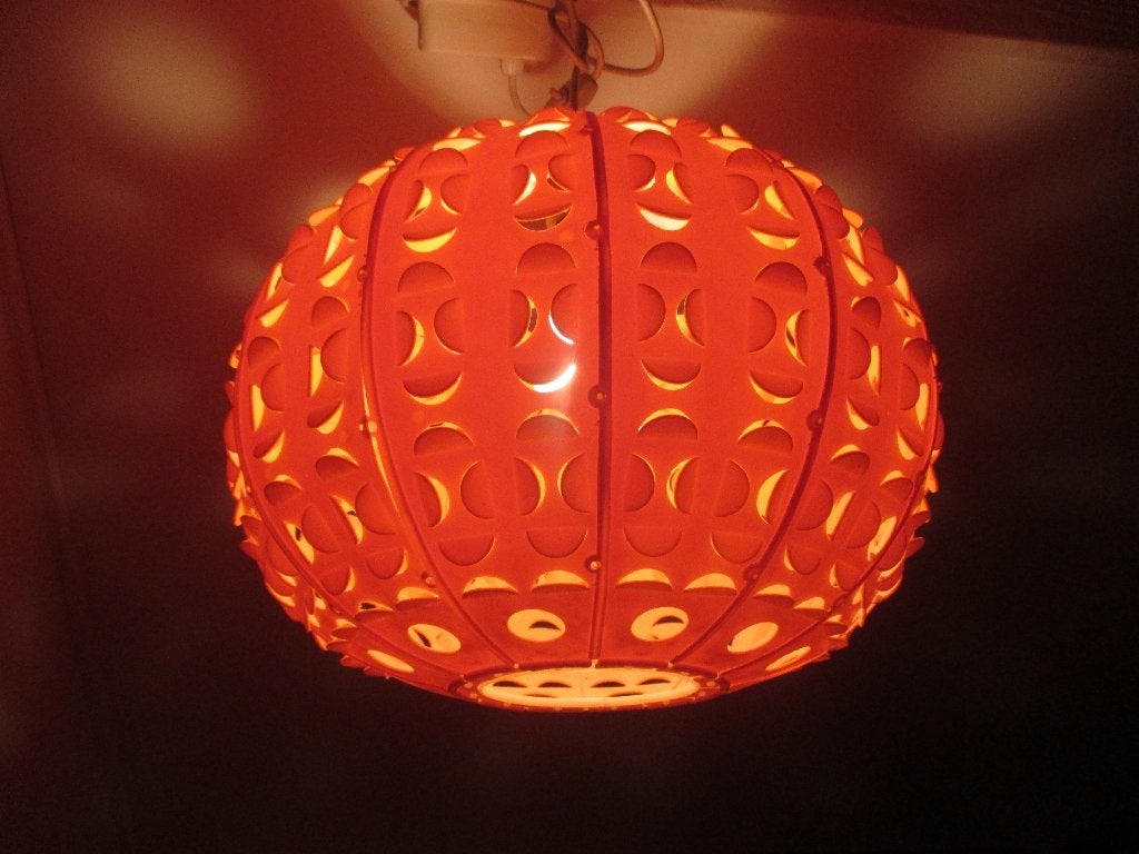 ufo lamp kunststof space age design jaren 70 vintage retro, Kunststof, Gebruikt, ?, ?