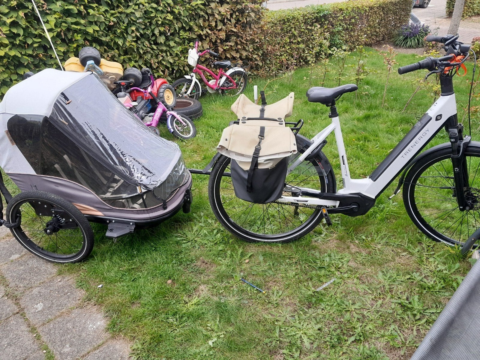 trenergy sportive ebike met bobike multfunc 2 in 1 fietskar, Ophalen of Verzenden, 1 kind