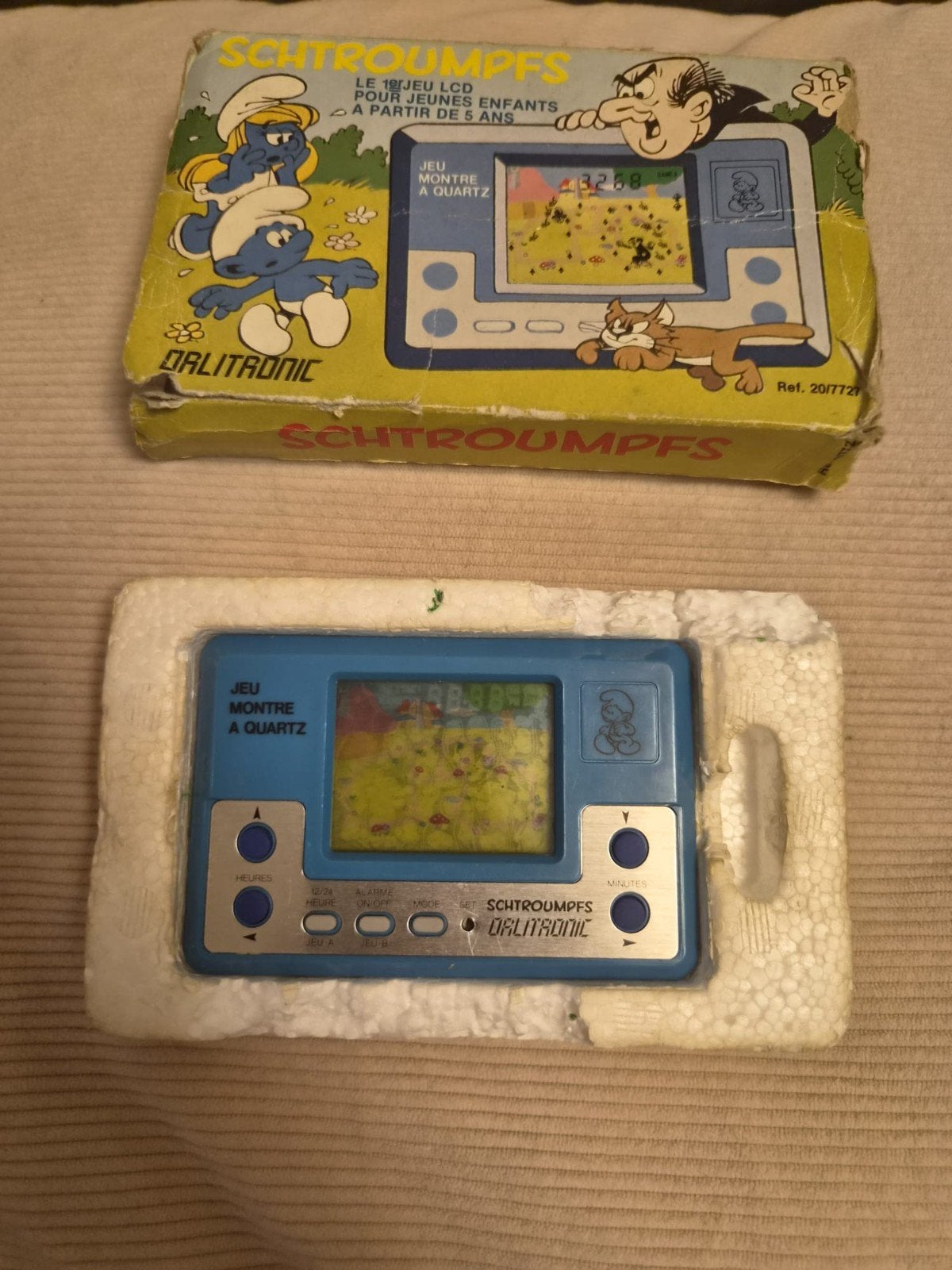 Vintage Schtroumpfs Daltitronic LCD Handheld Game Jaren '80, Ophalen of Verzenden, Gebruikt