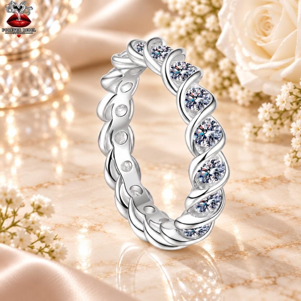 Novelle 1,7 ct  - 925 Zilver met VVS moissanite, Verzenden, Foreverrebelstudio@pm.me, 17 tot 18, Met edelsteen