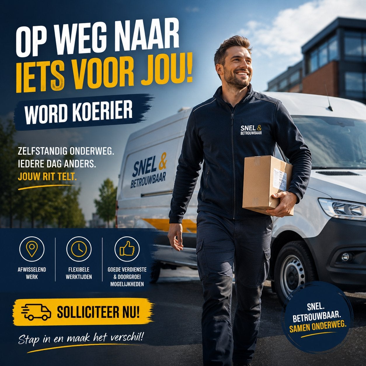 GEZOCHT CHAUFFEUR/ZZPER KOERIER