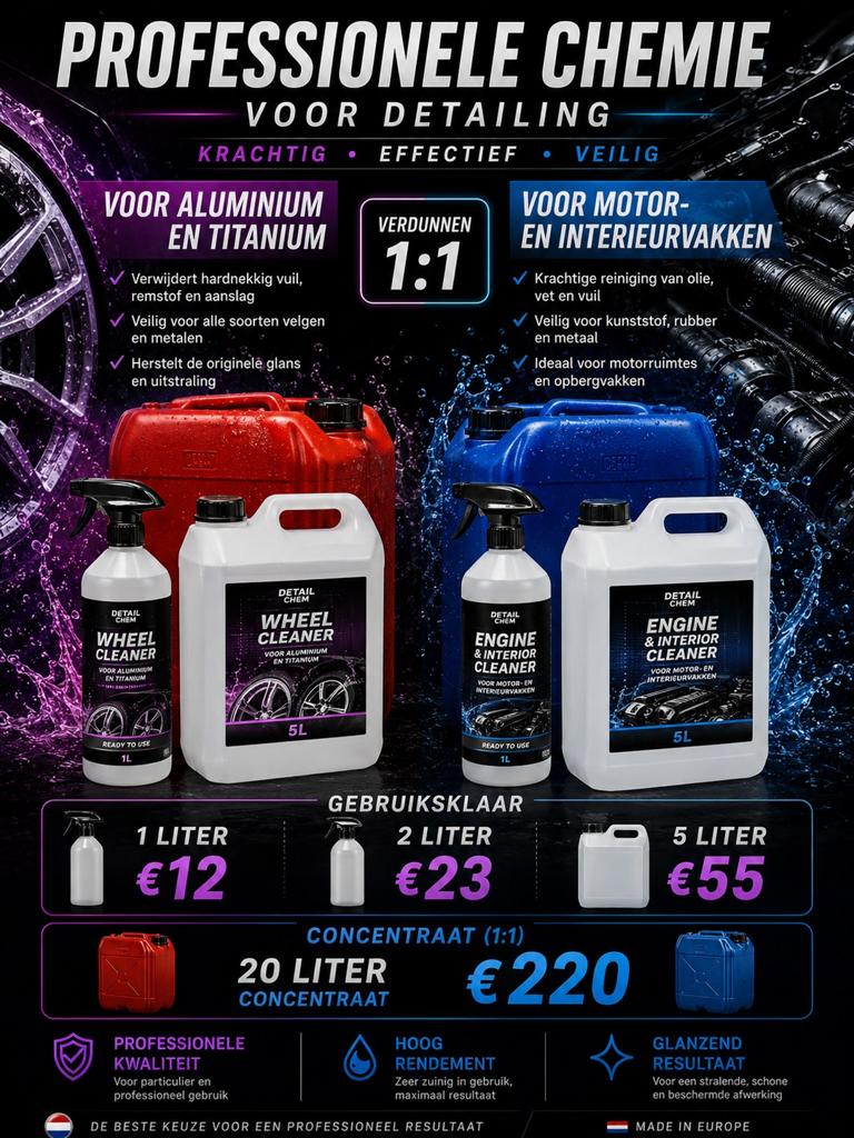 Auto detailing Voor wielen en motorruimte, Ophalen of Verzenden