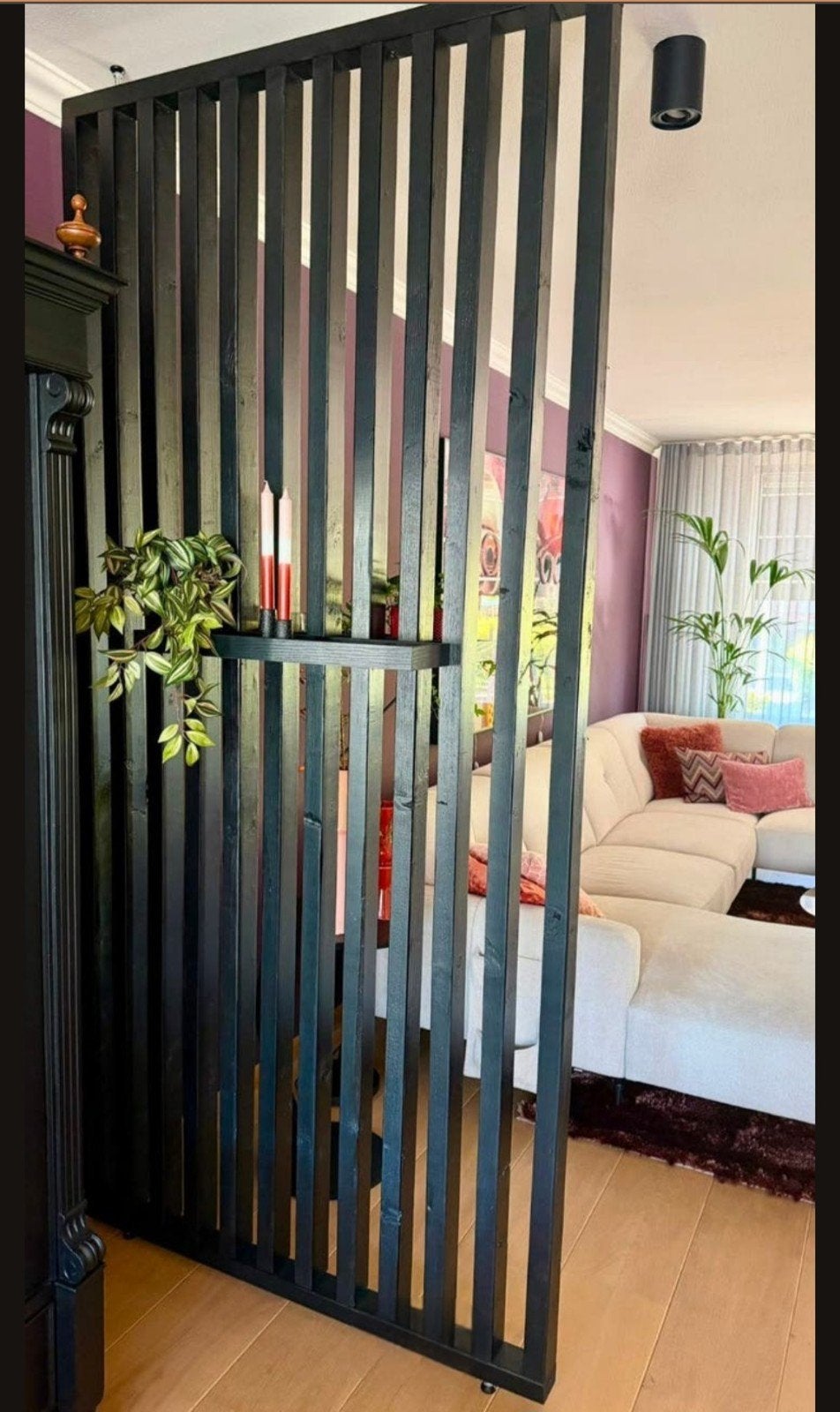 Roomdivider zwart, Ophalen, Zwart