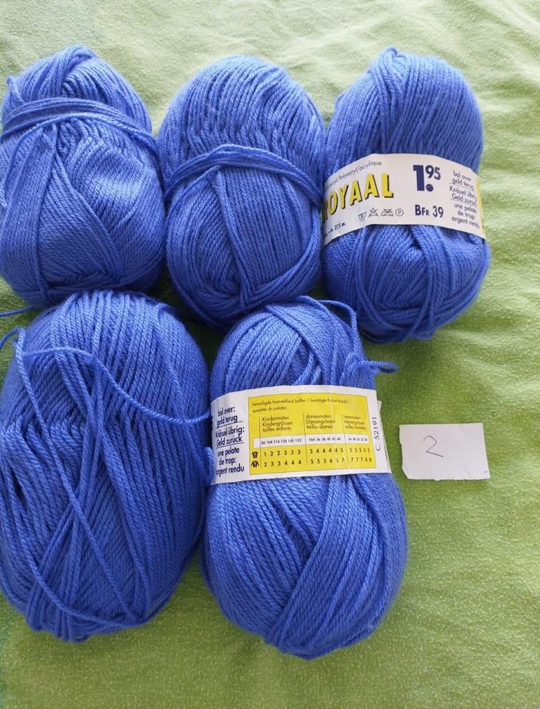 5 bollen wol marine blauw (Royal), Ophalen of Verzenden, Nieuw, Breien of Haken, Wol of Garen