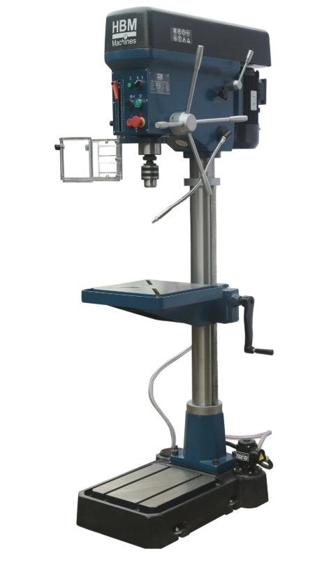 HBM industriële kolomboormachine 32 mm, 400 Volt, Ophalen, 600 watt of meer, Variabele snelheid, Zo goed als nieuw