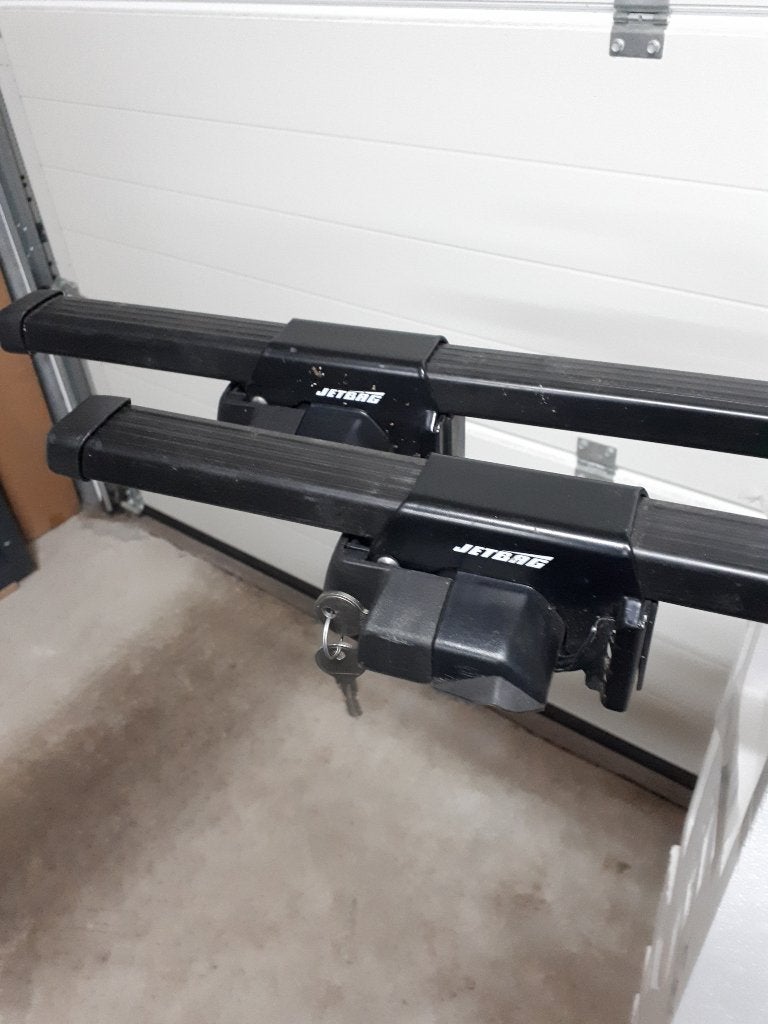 Te koop: Jetbag dakdragers voor open dakrail., Auto diversen, Dakdragers, Ophalen, Gebruikt