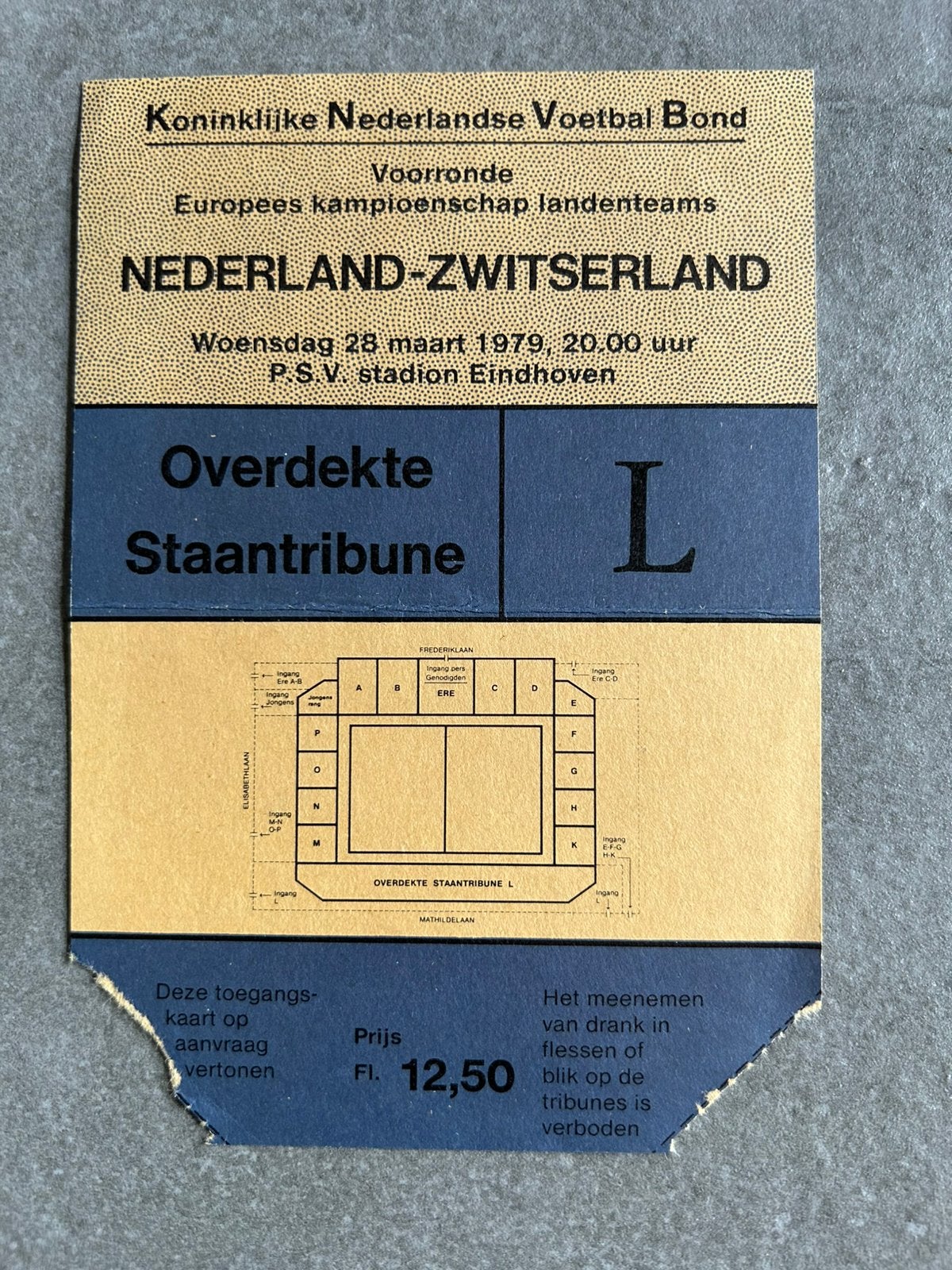 Nederland - Zwitserland 1979 ticket, Ophalen of Verzenden, Overige binnenlandse clubs, Overige typen