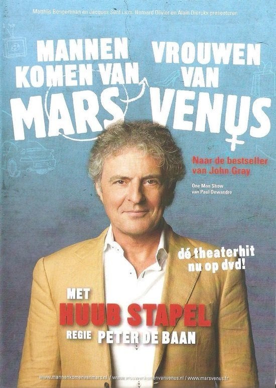 dvd Mannen Komen Van Mars, Vrouwen Van Venus [Huub Stapel], Cd's en Dvd's, Stand-up of Theatershow, Overige artiesten, Alle leeftijden