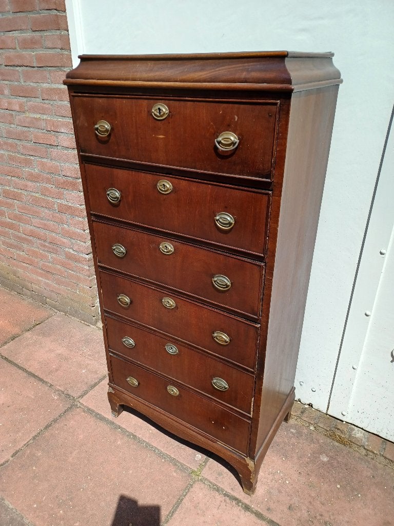 Antiek Ladenkastje, Ophalen, Gebruikt, 5 laden of meer, 100 tot 150 cm