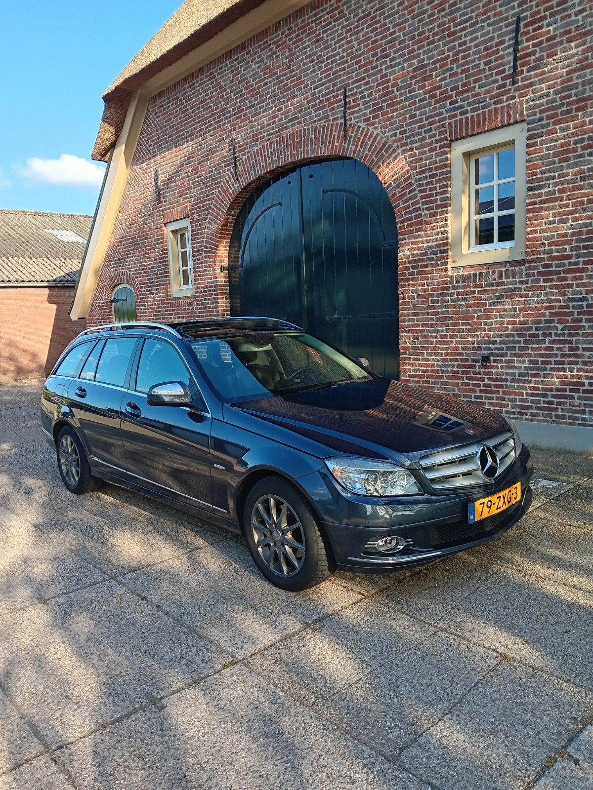 Mercedes-Benz C-Klasse 1.8 C200 Kompr Estate 2008 Grijs, Auto's, Mercedes-Benz, Achterwielaandrijving, Zwart, 4 cilinders, 1796 cc