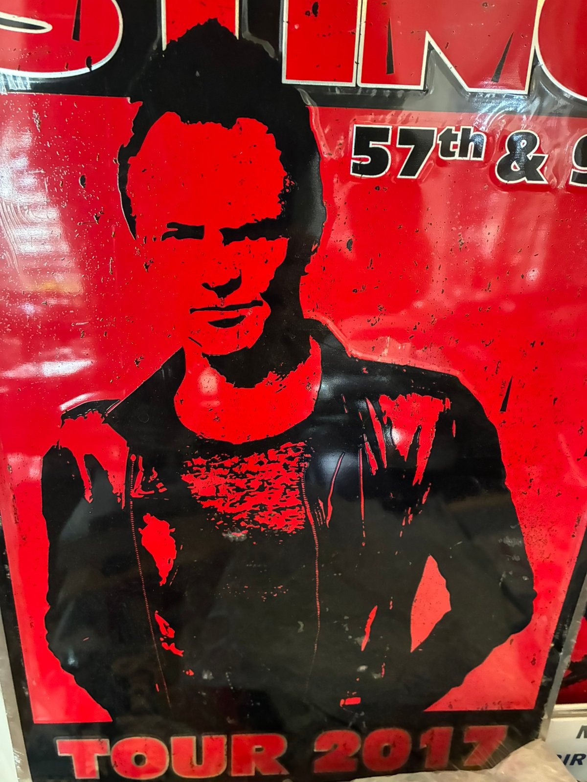 Sting the police tour 2017 geseald nieuw bord vintage, -, -, Nieuw, Ophalen of Verzenden