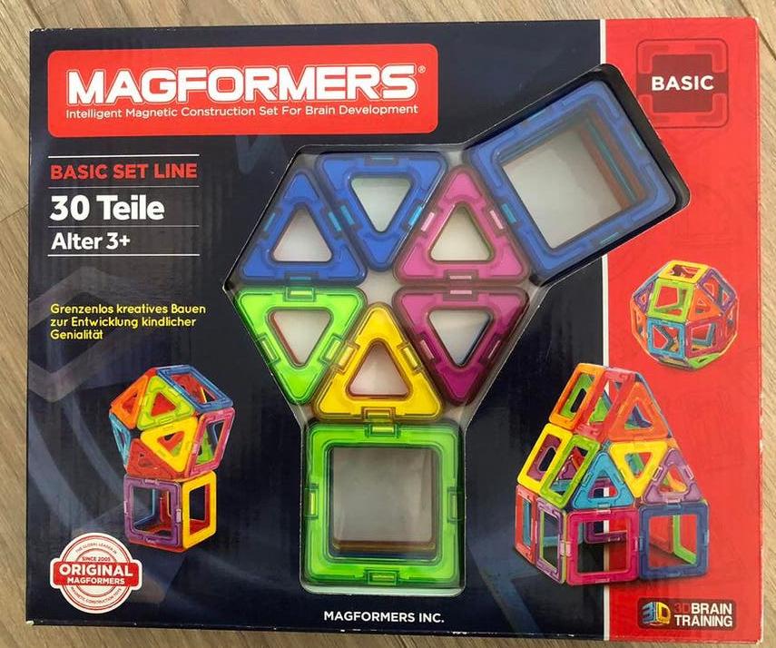 Magformers basisset 30 delen, zgan en in originele doos, Kinderen en Baby's, Speelgoed | Bouwstenen, Ophalen of Verzenden, Zo goed als nieuw