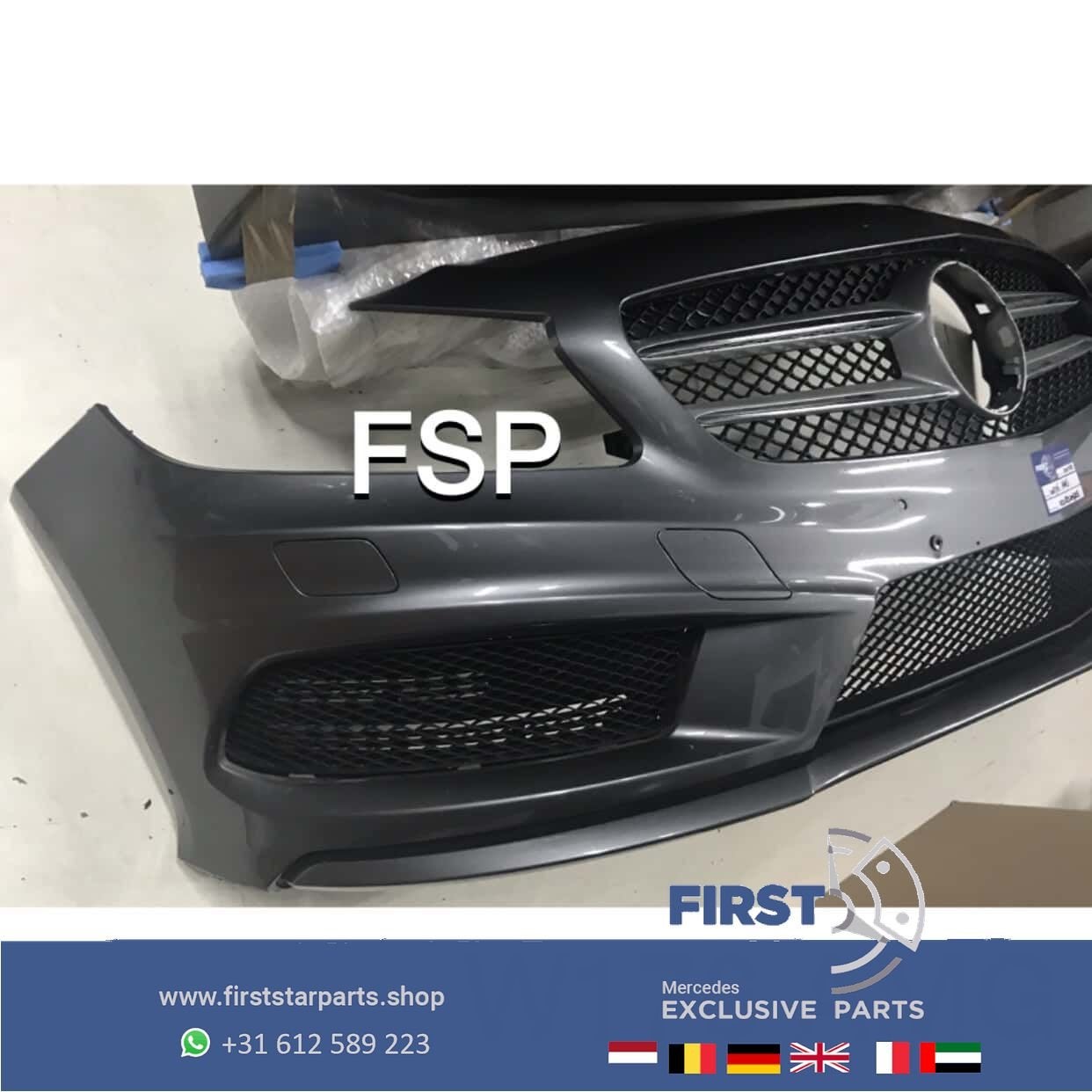 W176 AMG VOORBUMPER Mercedes A Klasse BUMPER + GRIL ORIGINEE, Auto-onderdelen, Gebruikt, -, Voor, Ophalen of Verzenden