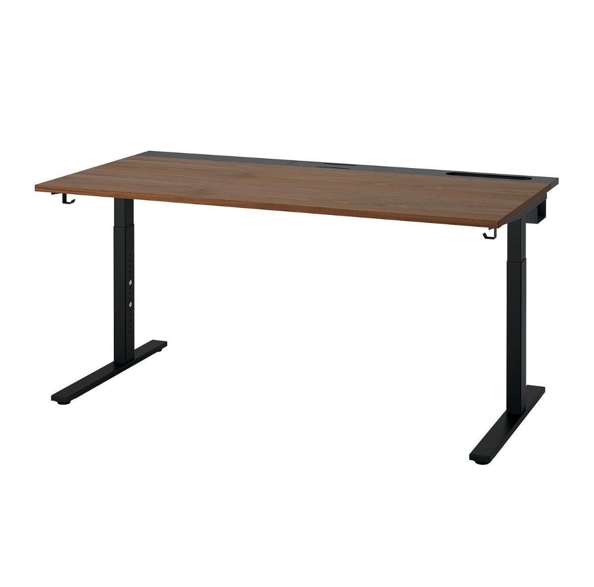 Ikea Mittzon desk, walnut, 160 cm, Ophalen, 160 cm, Gebruikt, Metaal