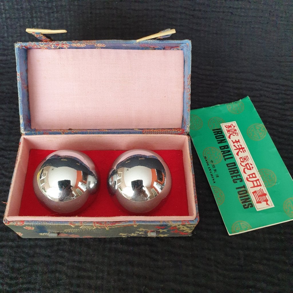 Vintage Chinese anti-stress Baoding Ijzeren ballen, Ophalen of Verzenden, Zo goed als nieuw, Overige typen