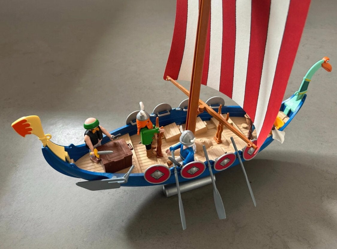 Playmobil Asterix Vikingen piratenschip zo goed als compleet, Kinderen en Baby's, Speelgoed | Playmobil, Ophalen of Verzenden