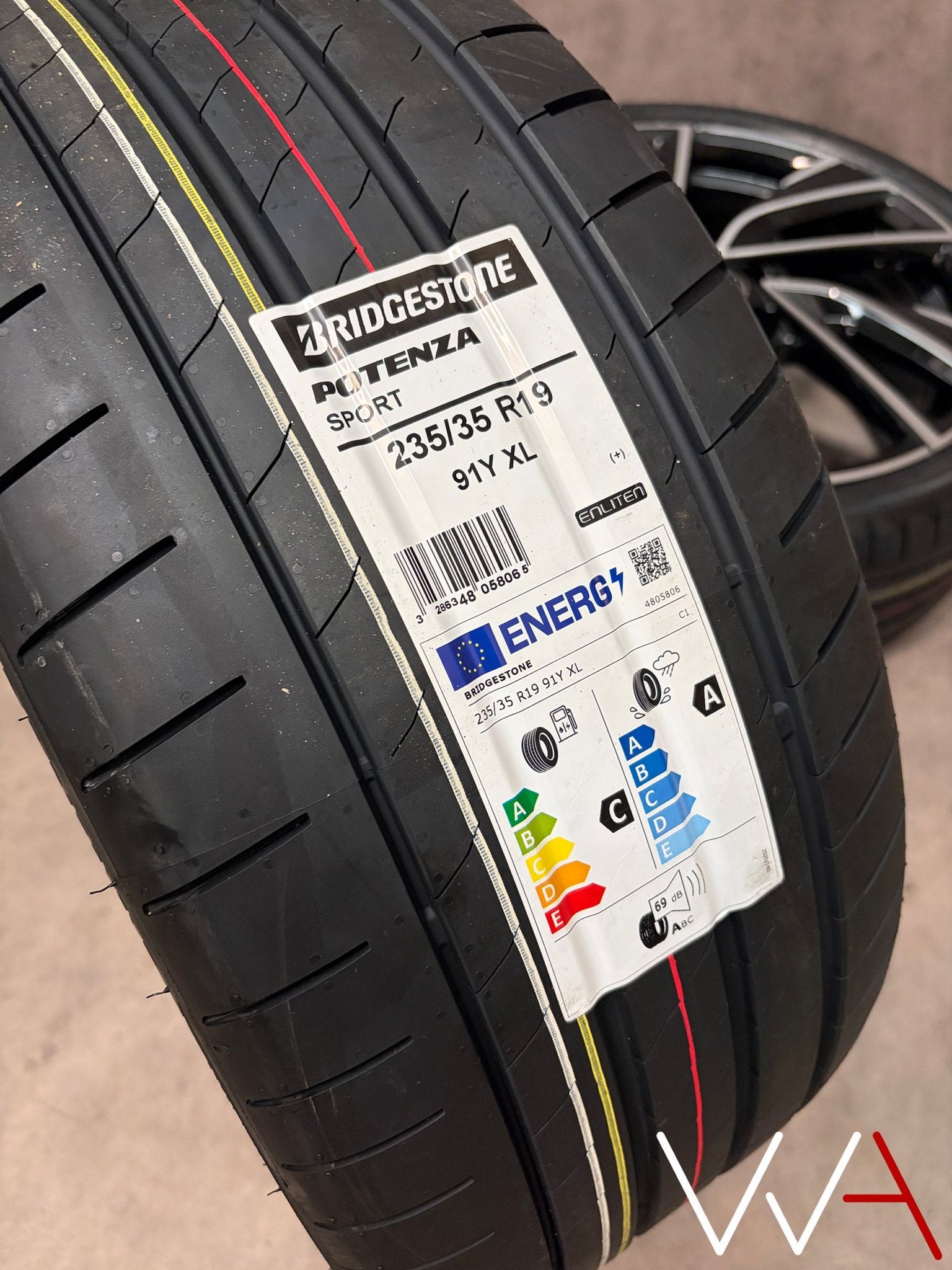 19'' Volkswagen Golf 8 GTI Adelaide velgen Bridgestone orig., 19 inch, Gebruikt, -, -