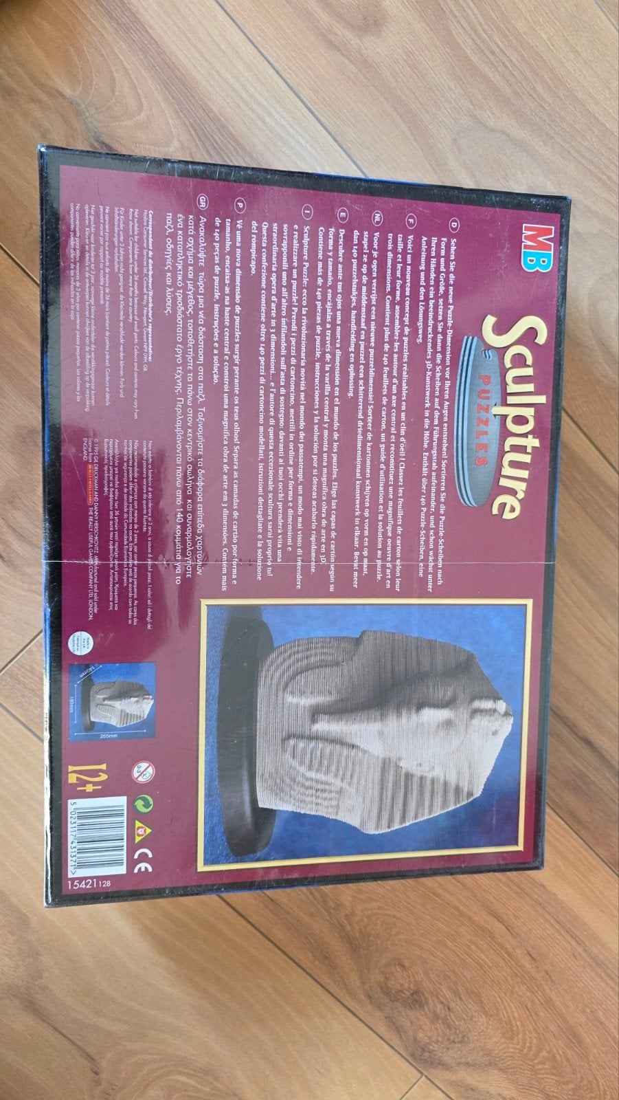 MB Sculpture Puzzles - De Farao - 140+ stukjes, Ophalen, Minder dan 500 stukjes, Nieuw, Rubik's of 3D-puzzel