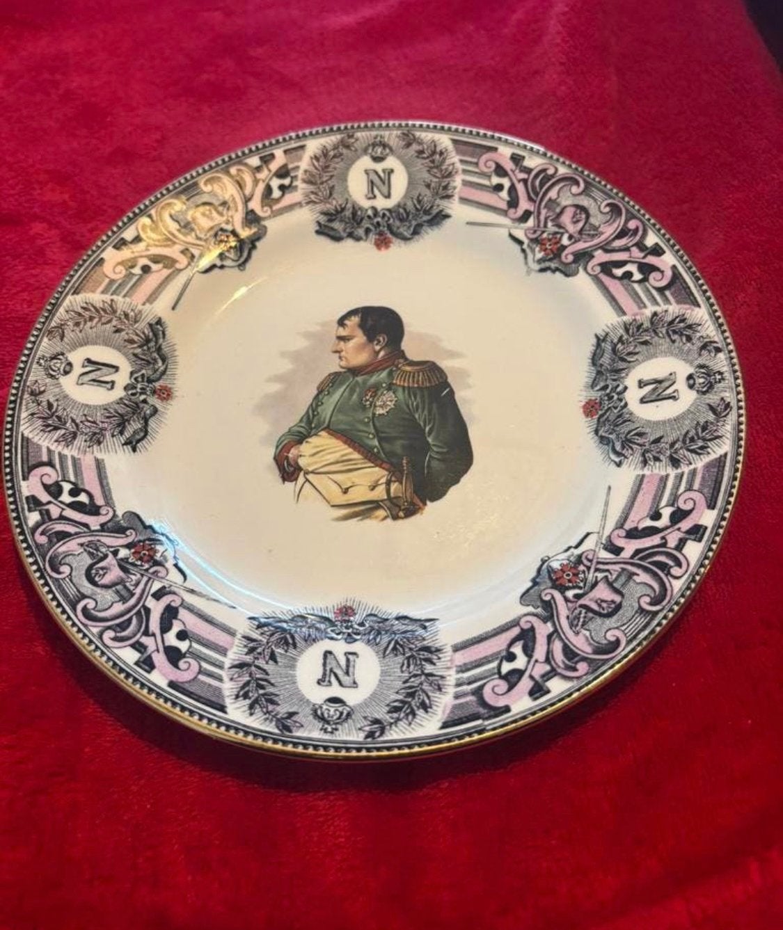 Vintage Napoleon bord van Boch Frères België porselein, Ophalen of Verzenden