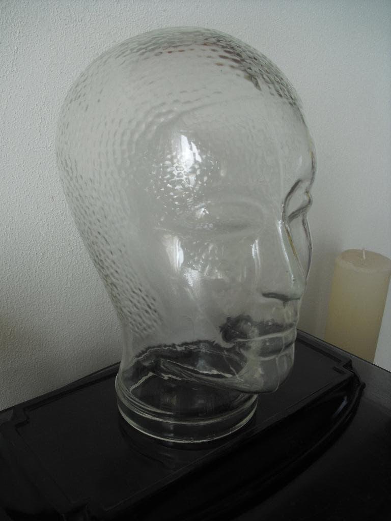 glazen hoofd glas kop jaren 80 audio koptelefoon hoofddeksel, Verzamelen, Retro, Ophalen of Verzenden, Huis en Inrichting