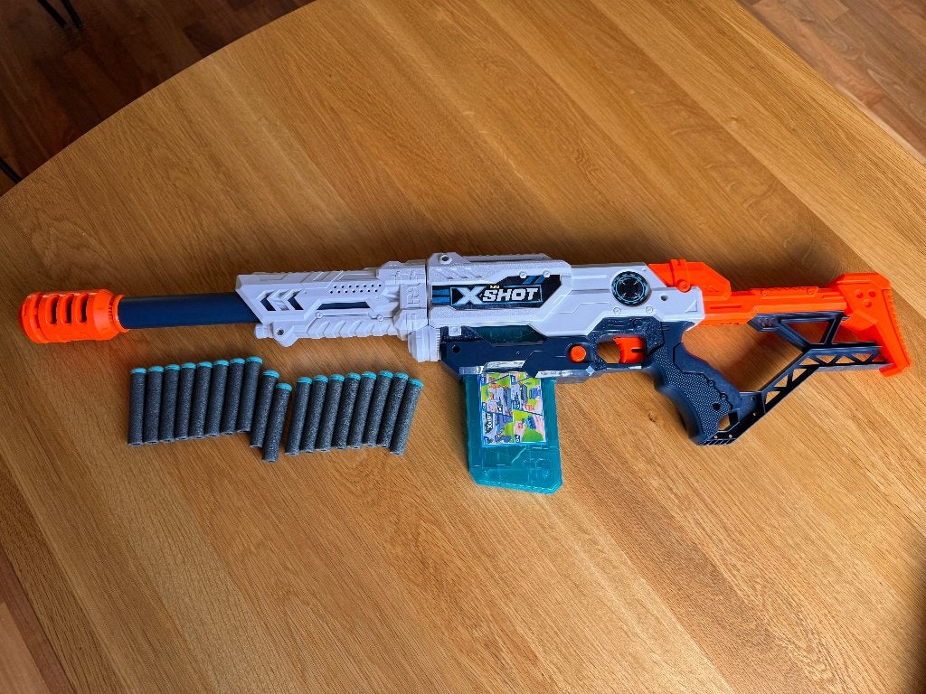 Nerf gun X-shot met magazijn en kogels, Kinderen en Baby's, Speelgoed | Buiten | Actiespeelgoed, Ophalen, Gebruikt