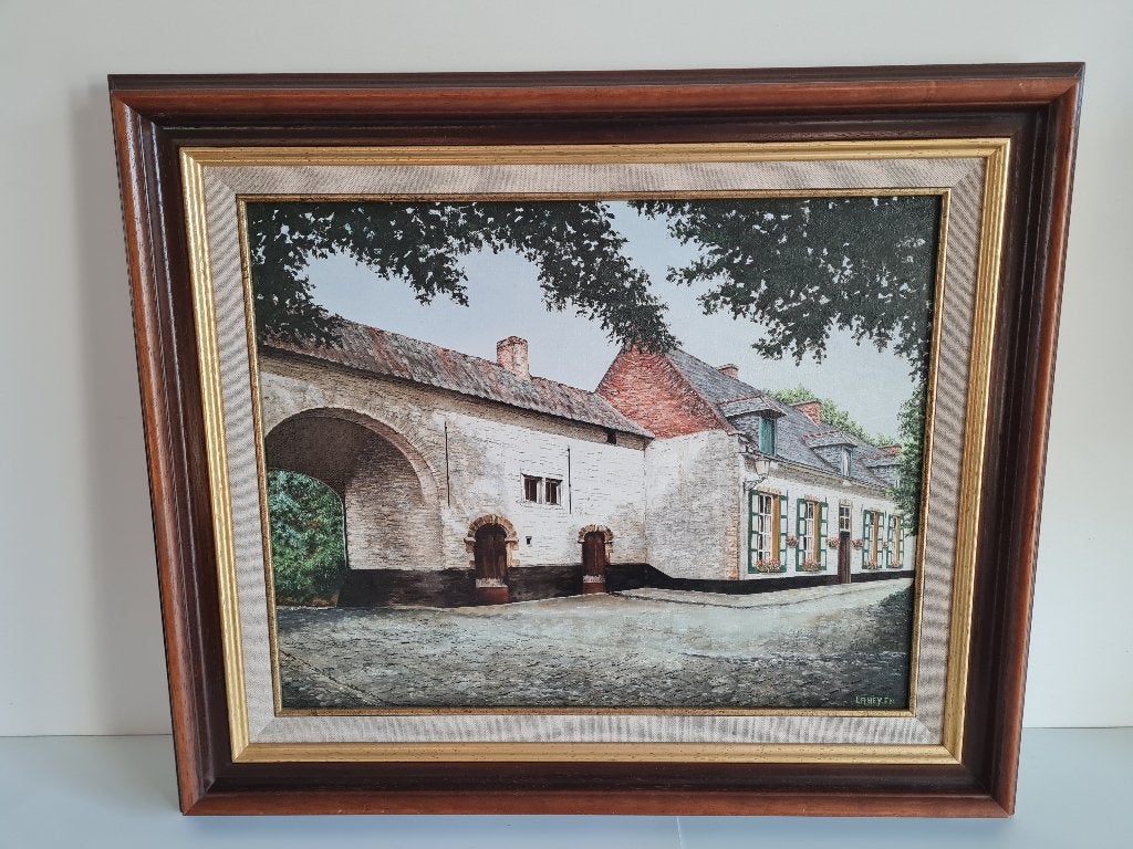 Zeer mooi schilderij op doek in kader, Ophalen of Verzenden