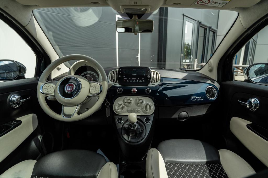 Fiat 500 1.0 Hybrid Dolcevita Leder|Cruise|Sensor|Pano|Vol!, Auto's, Voorwielaandrijving, Euro 6, Leder en Stof, Bedrijf