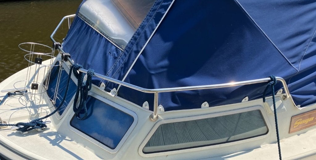 Gezocht: Winterkleed en RVS achterrailing Saga 27 AK 1977, Watersport en Boten, Accessoires en Onderhoud, Ophalen, Zo goed als nieuw