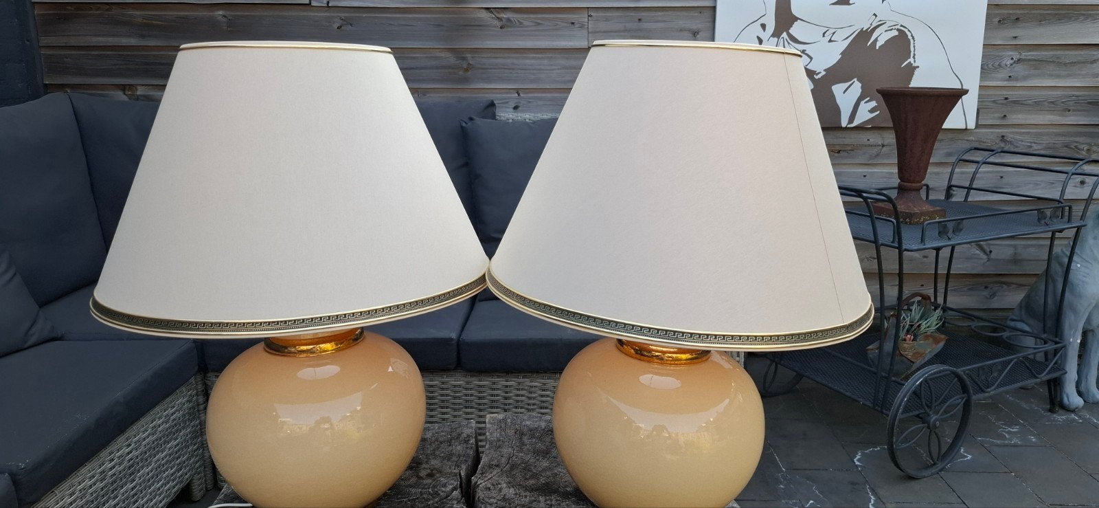 2 prachtige Kostka lampen, Ophalen, Rond, Zo goed als nieuw, 50 cm of meer
