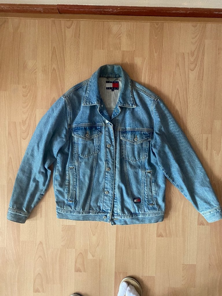 Spijker jas van Tommy Hilfiger . Paar keer gedragen, Blauw, Ophalen of Verzenden, Zo goed als nieuw, Maat 36 (S)