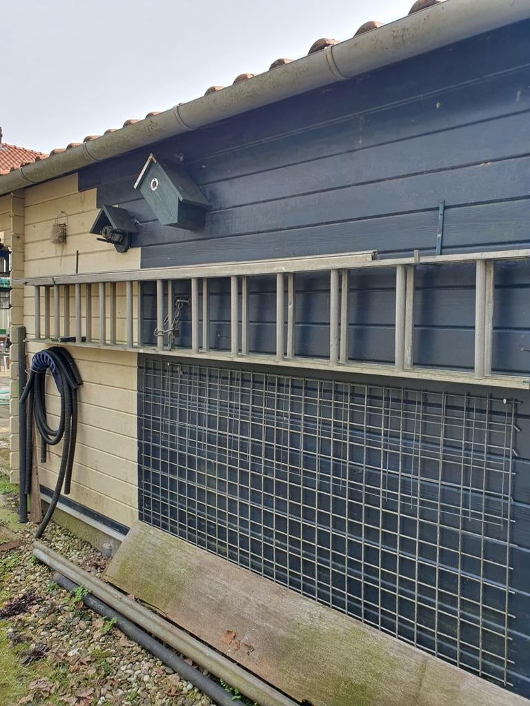Aluminium schuifladder 2x 12 sporten, Doe-het-zelf en Verbouw, Ladders en Trappen, Ophalen of Verzenden