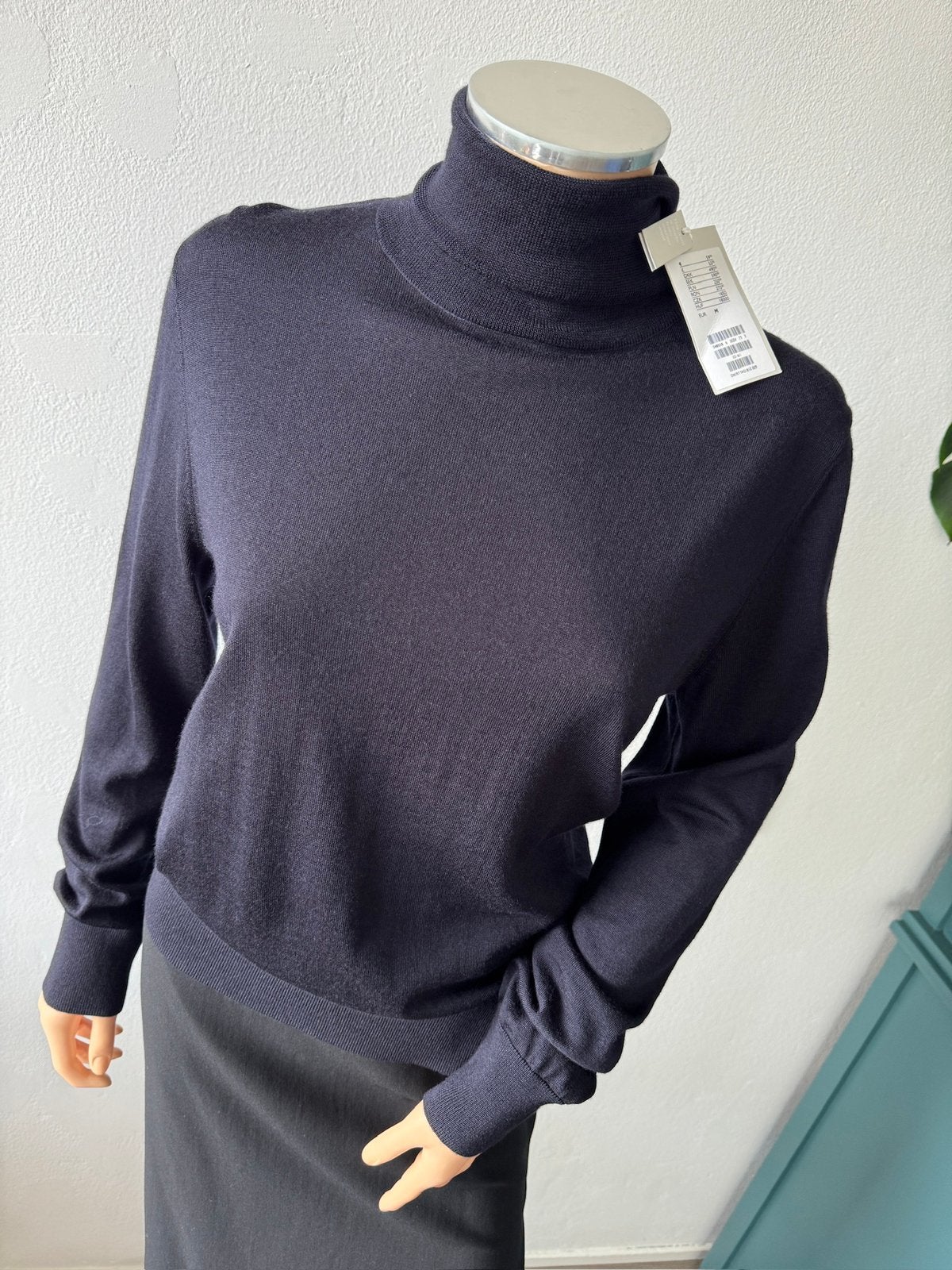 COS 100% merino wollen dunne coltrui maat M - NIEUW - navy, Ophalen of Verzenden, Nieuw, Maat 38/40 (M), Blauw