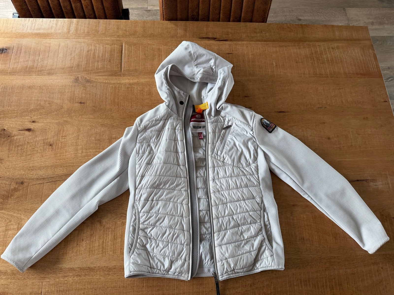 Parajumpers zomer/tussenjas lichtgrijs - Maat Y-S (152), Ophalen of Verzenden, Zo goed als nieuw, Jongen of Meisje, Jas
