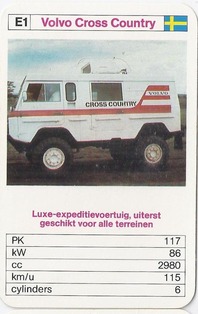 Kw5 autokaartje volvo cross country, Ophalen of Verzenden, Zo goed als nieuw, Auto's
