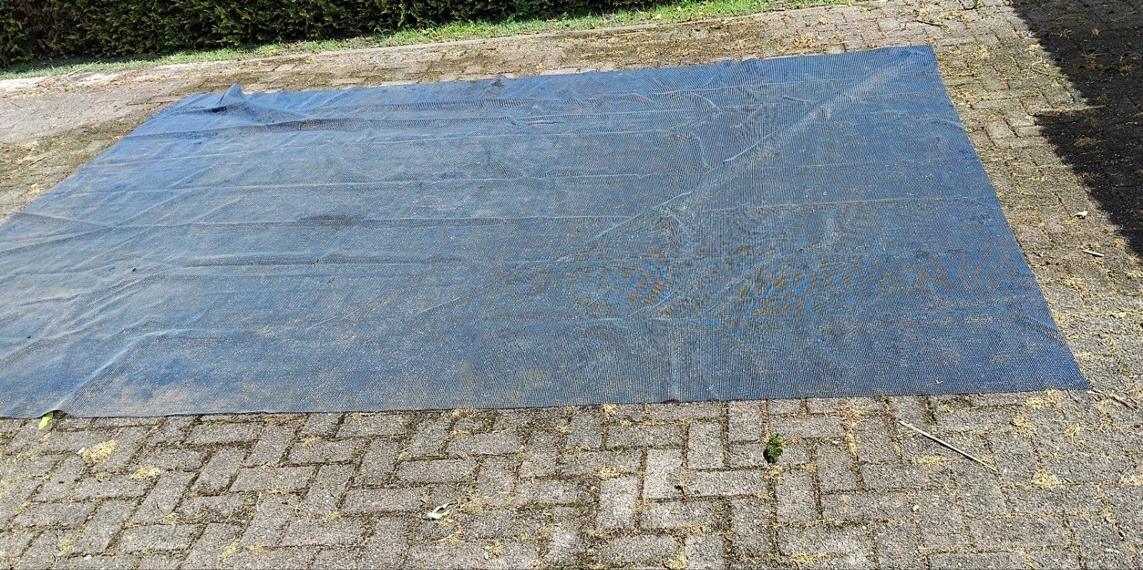 Tenttapijt gaatjes tapijt 3x4 meter Blauw, Ophalen, Gebruikt