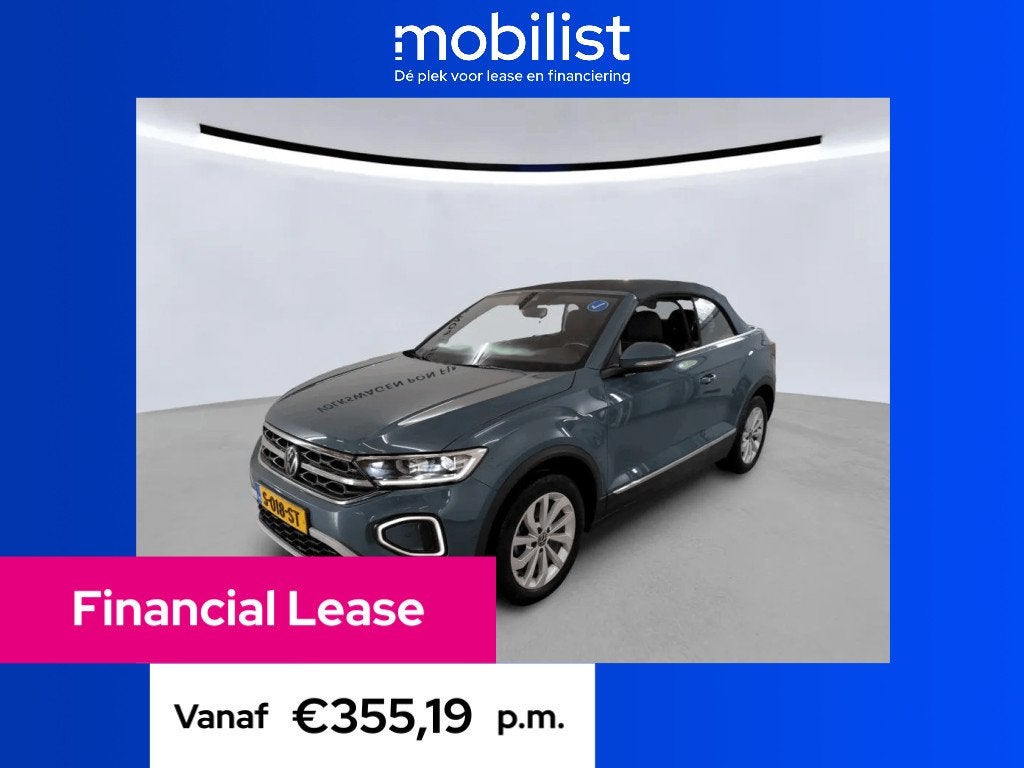 Volkswagen T-Roc Cabrio 1.5 TSI 150pk DSG Style Cabriolet, Automaat, Benzine, 750 kg, Automatische klimaatregeling