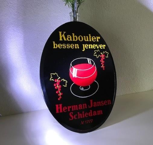 Kabouter bessenjenever reclamebord ., Verzamelen, Merken en Reclamevoorwerpen, Zo goed als nieuw, Reclamebord, Ophalen of Verzenden
