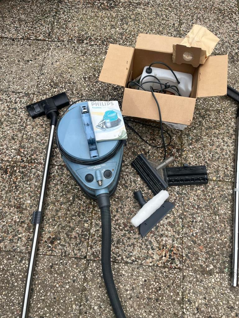 Philips Triathlon 2000 Waterstofzuiger met accessoires, Ophalen of Verzenden, Gebruikt, Reservoir, Waterstofzuiger